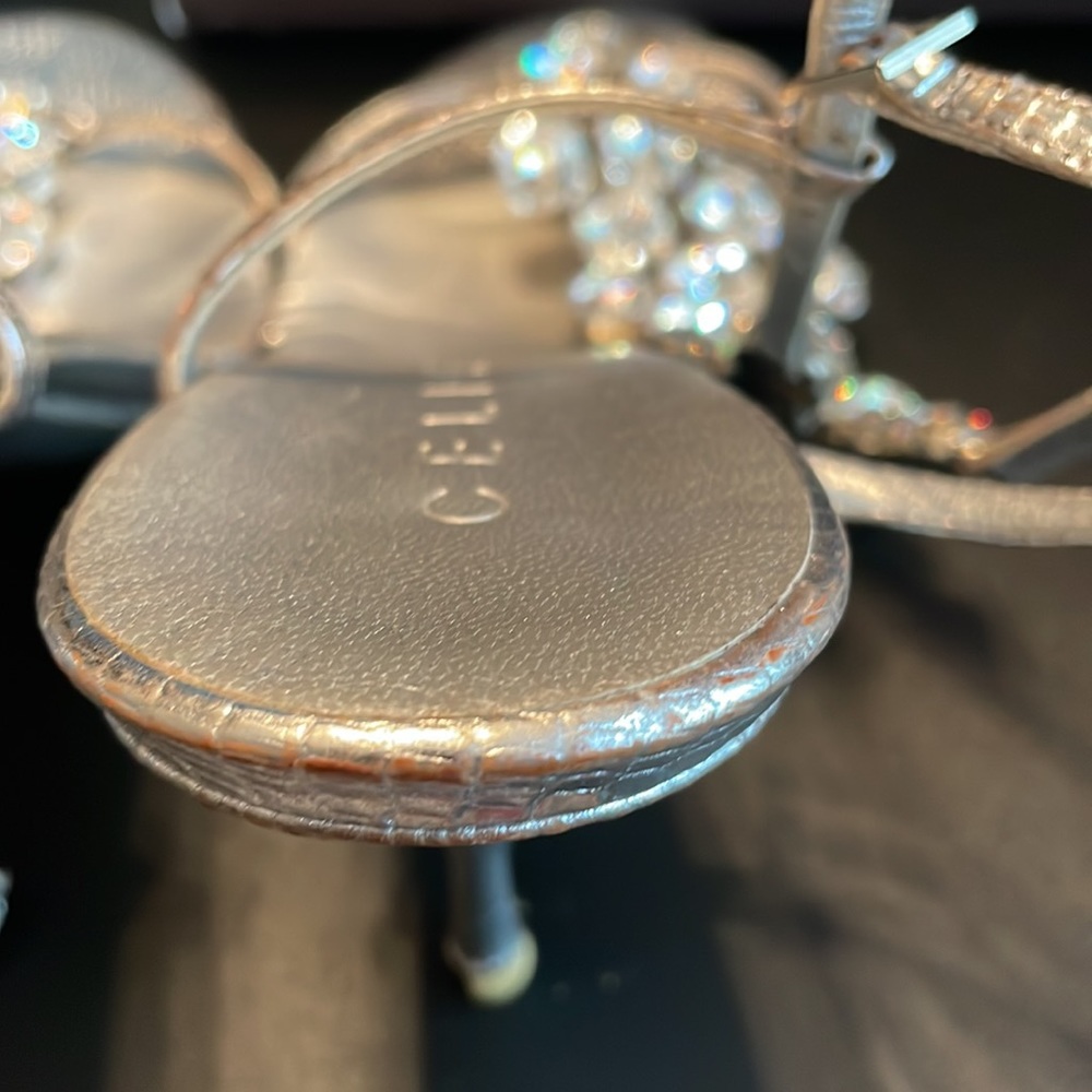Celine silver jeweled sandals size 9 - Picture 13 of 14